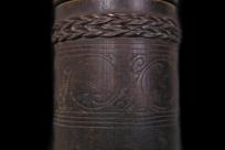 BAHAU DAYAK CARVED BAMBOO BLADE HOLDER